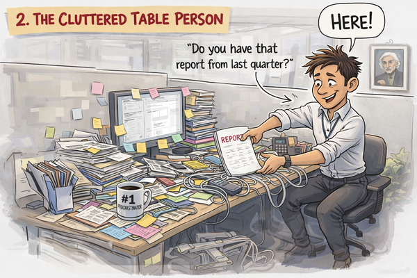 The Cluttered Table Person: How to Read Your Colleague by Their Cubicle (Part 2 of 4)